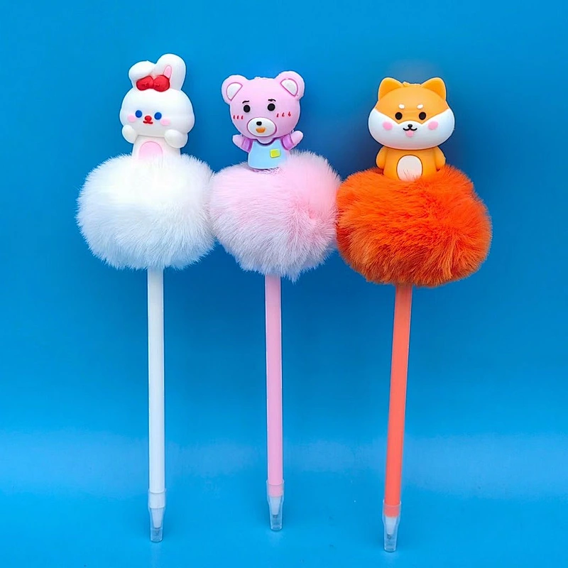 CUTE ANIMAL POMPOM PEN